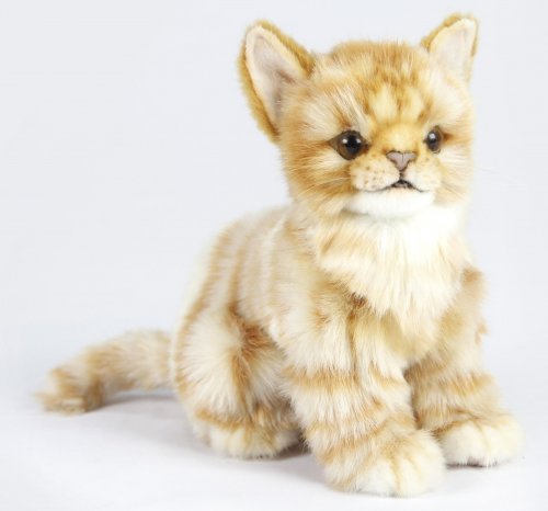 Soft Toy Ginger Tabby Cat by Hansa (19cm.H) 7176