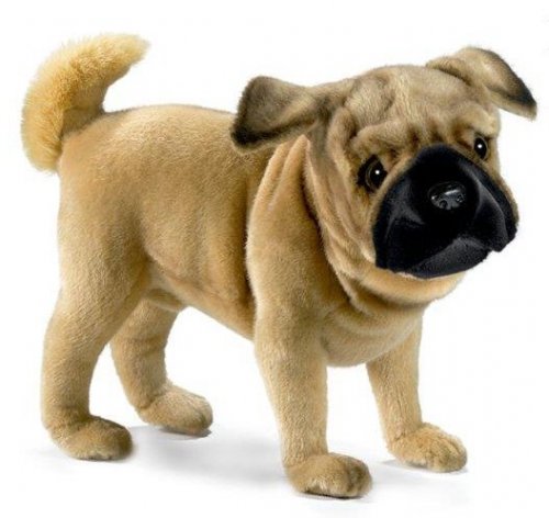 Soft Toy Pug Puppy Dog by Hansa (39cm.L) 7189