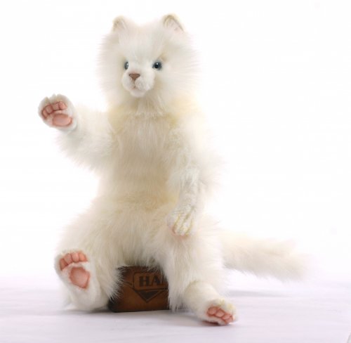 Soft Toy White Cat by Hansa (45cm) 4643