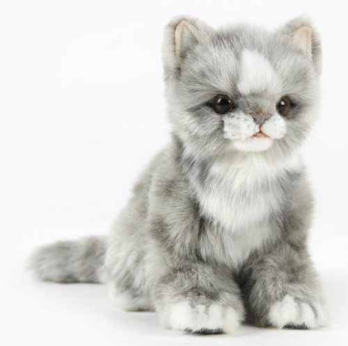 Soft Toy Grey Tabby Cat by Hansa (19cm.H) 7063