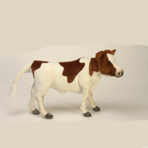 Soft Toy Brown & White Cow by Hansa (52cm) 4983