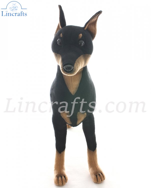 Hansa Female Doberman 9017 Plush Soft Toy Dog Sold by Lincrafts Established 1993 