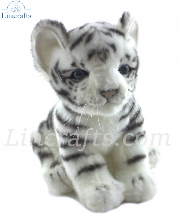 Soft Toy White Tiger Cub by Hansa (17cm) 7287 | Lincrafts