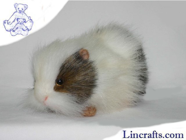 Hansa Grey & White Guineapig 4392 Soft Toy Sold by Lincrafts UK Est.1993 