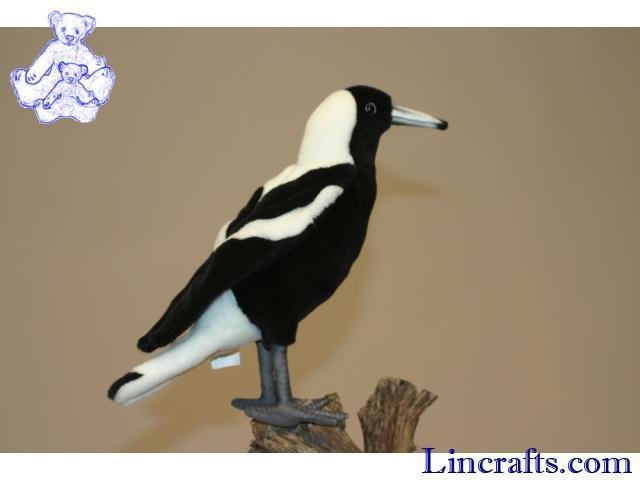Soft Toy Bird Magpie by Hansa 26cm 5053 Lincrafts