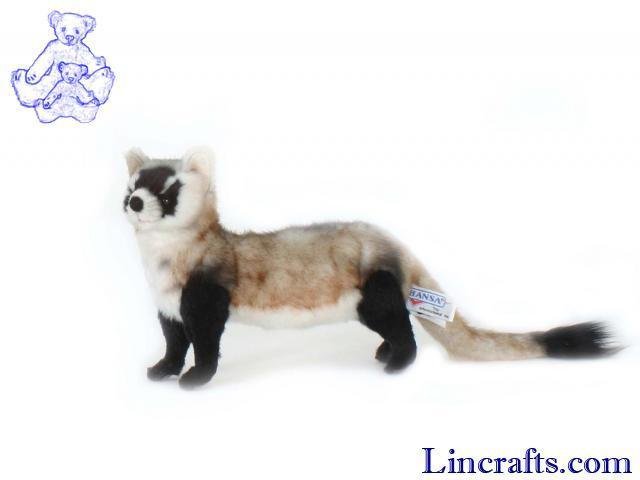 Hansa White Ferret 7321 Plush Soft Toy Sold by Lincrafts Established 1993 