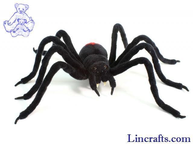 Soft Toy Black Widow Spider by Hansa (40cm) 5342 | Lincrafts