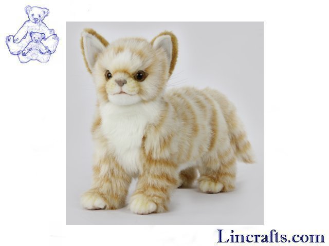 Soft Toy Cat Ginger Kitten By Hansa 22cm L 7224 Lincrafts