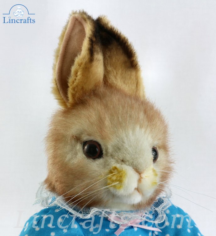 Hansa Dressed Rabbit Girl 7833 Soft Toy Sold by Lincrafts UK Est 1993 