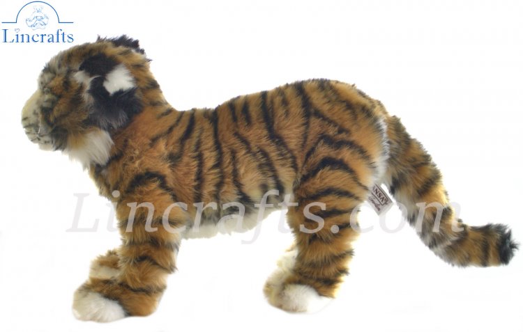 Soft Toy Tiger Wildcat Standing by Hansa (40cm) 7074 | Lincrafts