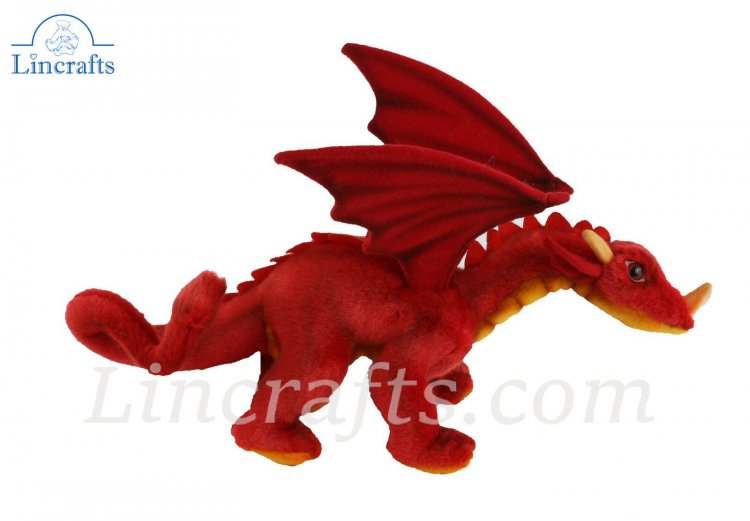 Hansa 30cm Red Dragon Plush Soft Toy 5937 for sale online