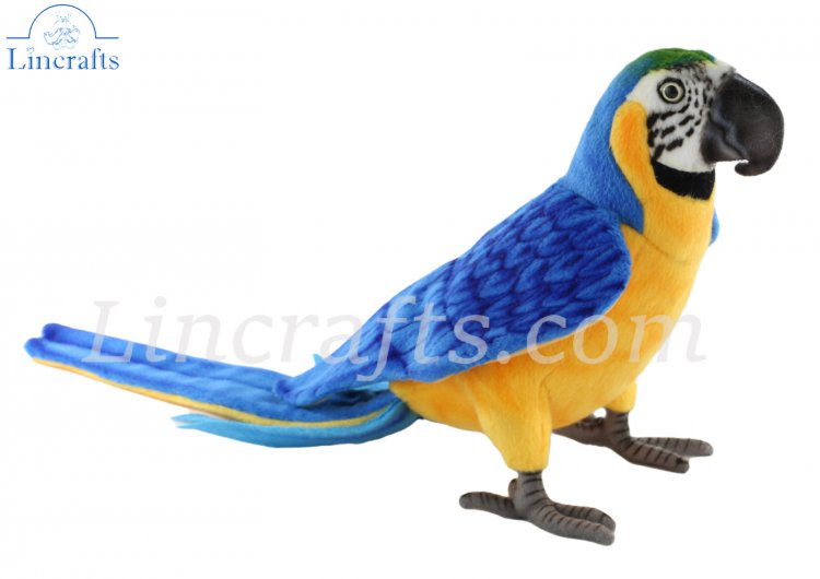 Soft Toy Macaw Bird Blue Yellow By