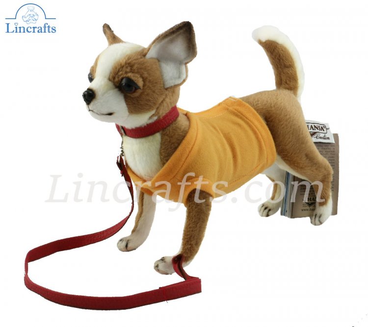 Hansa Chihuahua in Yellow shirt 6384 Soft Toy Sold by Lincrafts Established 1993 