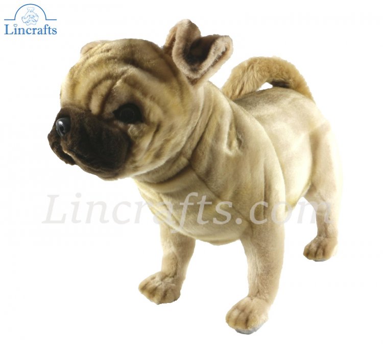 Soft Toy Pug Puppy Dog By Hansa 39cm L