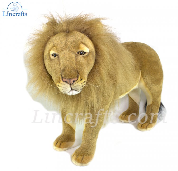 Sold by Lincrafts UK Est 1993 Hansa Standing Lion 7893 Plush Soft Toy