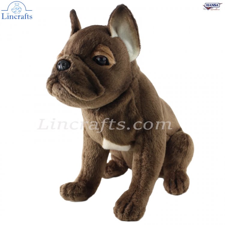Soft Toy Dog French Bulldog by Hansa 20cm 6593 Lincrafts