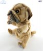 Soft Toy Pug Puppy Dog Puppet by Hansa (26cm) 8445