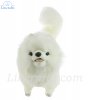 Soft Toy White Pomeranian Dog by Hansa(49cm.L) 7324