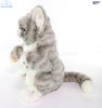 Soft Toy Hand Puppet Grey Cat by Hansa (25cm)H 7163