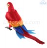 Soft Toy Scarlet Macaw Bird by Hansa (40cm) 8000