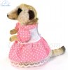 Soft Toy Meerkat Girl Pink Dress by Hansa (22cm) 7875