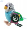 Soft Toy Blue Budgie with sound by Living Nature (20cm) AN394b